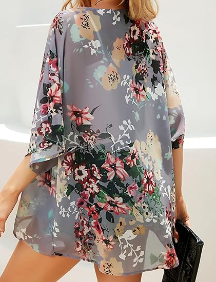 summer long flowy kimono up tops cardigan coat outwear