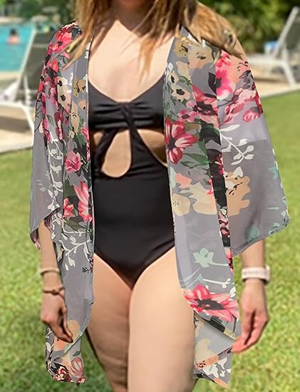 summer long flowy kimono up tops cardigan coat outwear