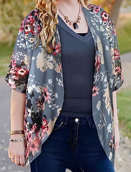 summer long flowy kimono up tops cardigan coat outwear